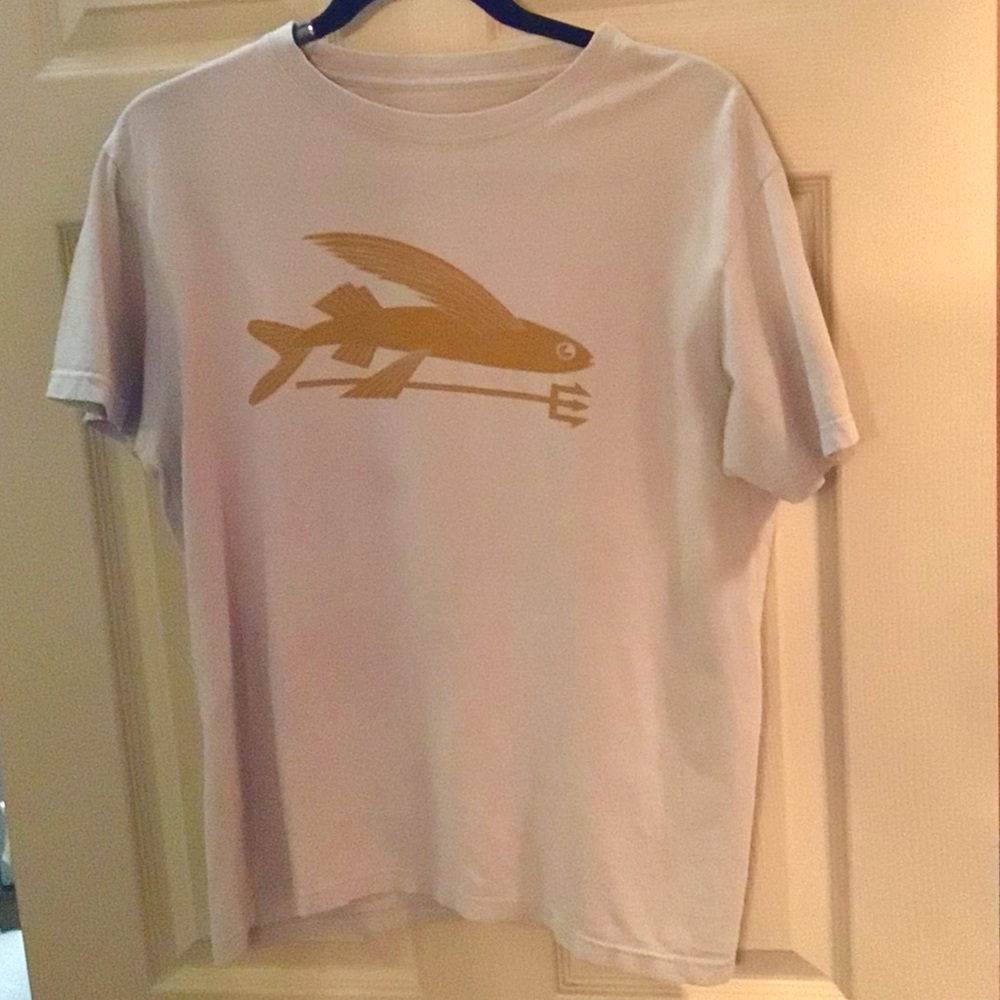Men’s good pre-loved gray short sleeve PATAGONIA organic t-shirt / size M - Picture 1 of 3